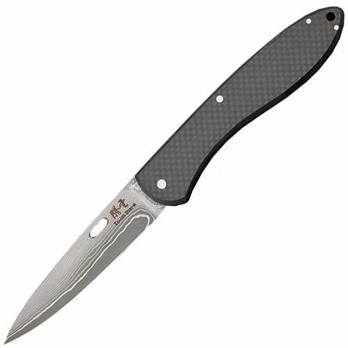 Складной нож Hikari Toun Ihara, сталь Aus 8, рукоять черный carbon fiber от компании Admi - фото 1