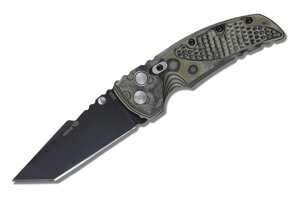Складной нож Hogue EX-01 Black Tanto, сталь 154CM Ceracote Firearm Coating, рукоять стеклотекстолит G-Mascus, серо-зеленый