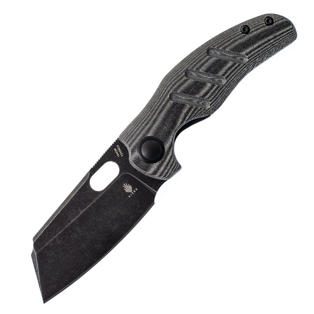 Складной нож Kizer C01C mini Black, сталь 154CM, рукоять микарта от компании Admi - фото 1