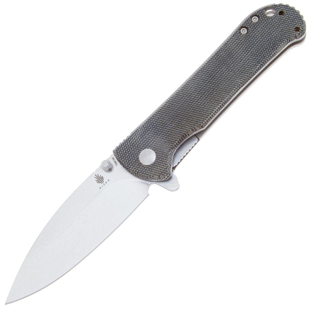 Складной нож Kizer Coniferous, сталь 154CM, рукоять микарта/титан от компании Admi - фото 1