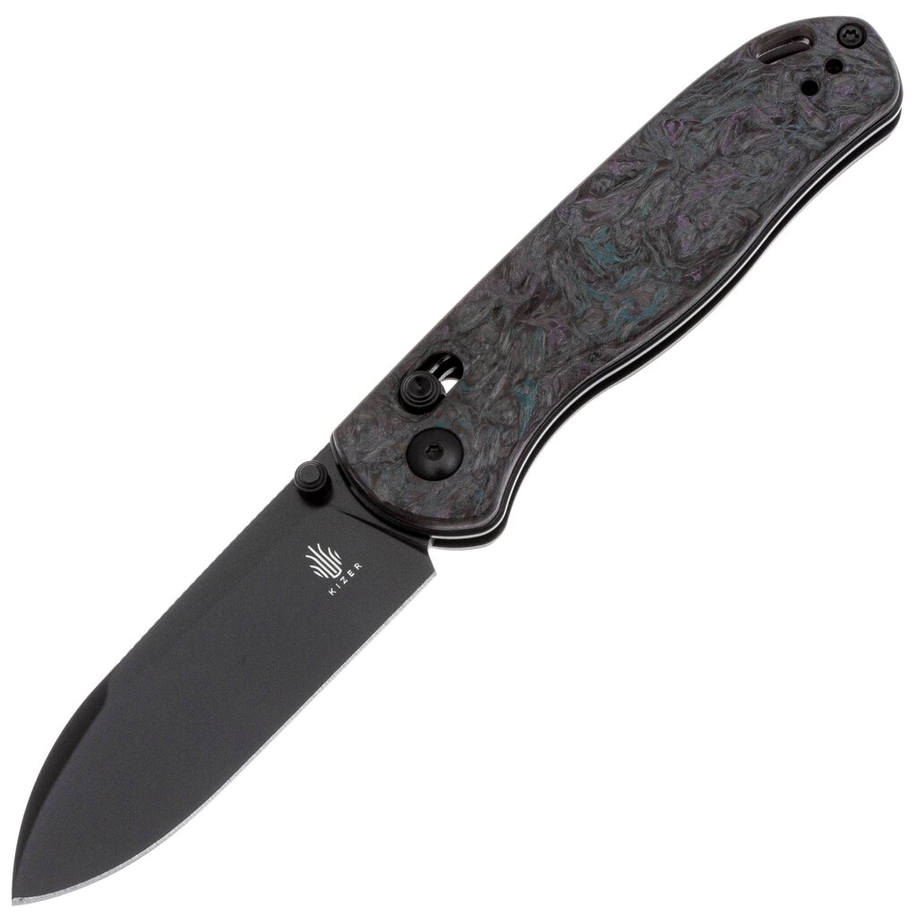Складной нож Kizer Drop Bear, сталь CPM-S35VN, рукоять карбон от компании Admi - фото 1