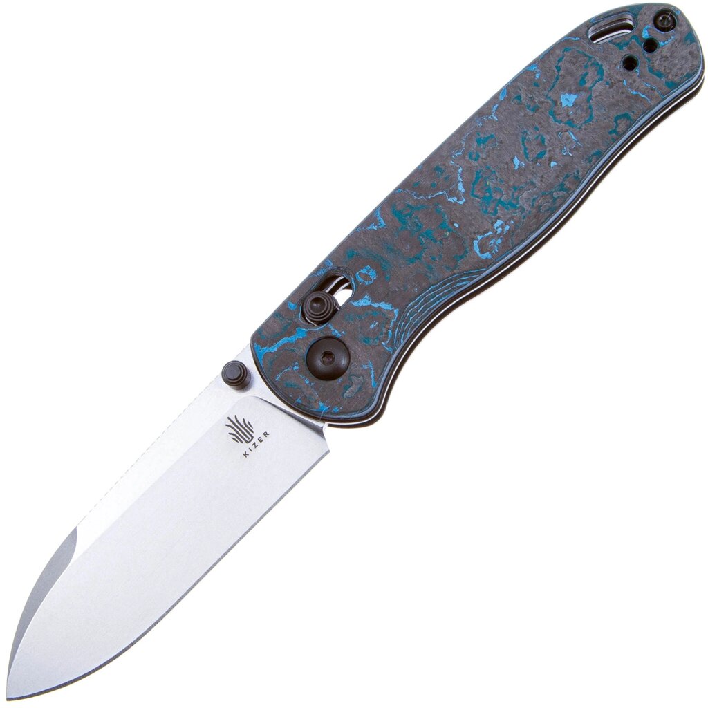 Складной нож Kizer Drop Bear сталь Elmax, рукоять карбон от компании Admi - фото 1