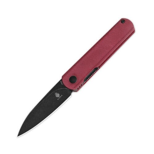Складной нож Kizer Feist, сталь 154CM, рукоять Denim Micarta, красный от компании Admi - фото 1