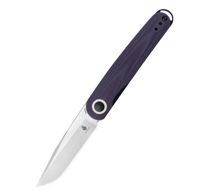 Складной нож Kizer Squidward Purple, сталь 154CM, рукоять G10 от компании Admi - фото 1