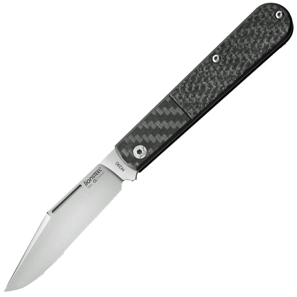Складной нож LionSteel Barlow Shuffler, сталь M390, рукоять карбон от компании Admi - фото 1