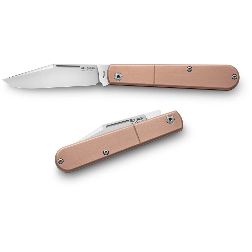 Складной нож LionSteel Barlow Slim Shuffler, сталь M390, рукоять Copper от компании Admi - фото 1