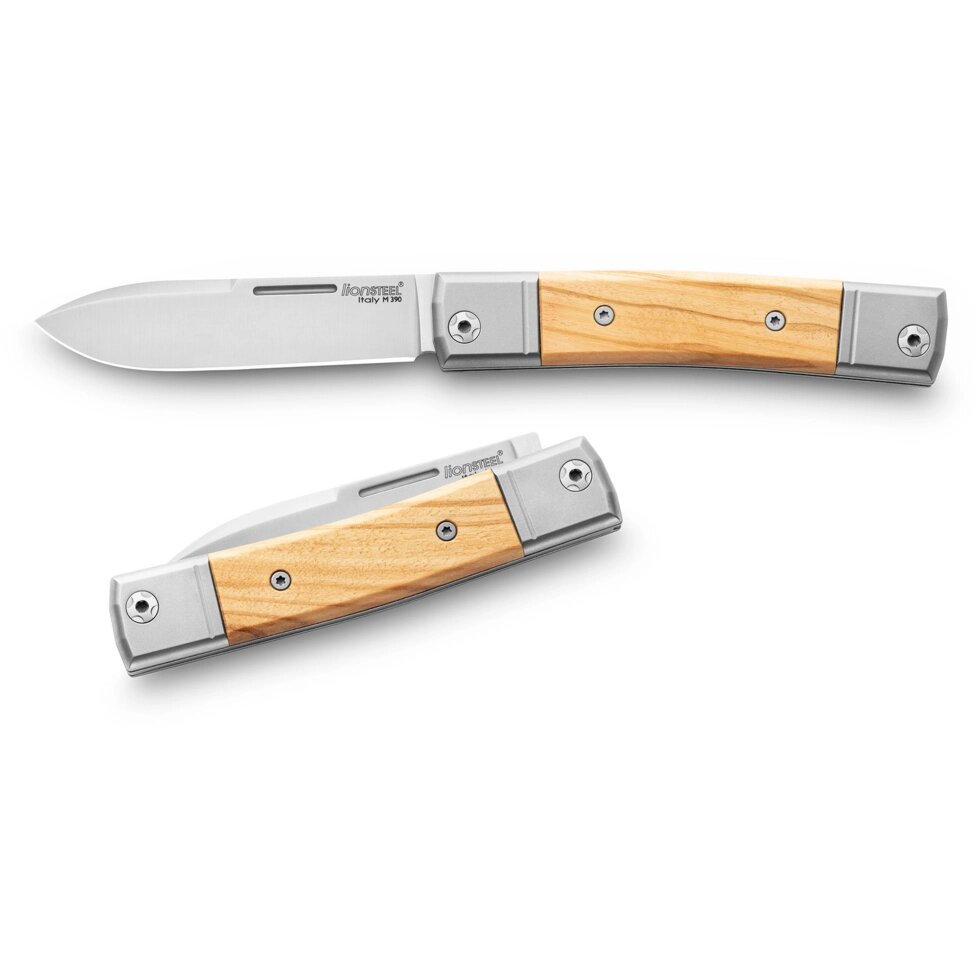 Складной нож LionSteel BestMan Drop, сталь M390, рукоять Olive от компании Admi - фото 1