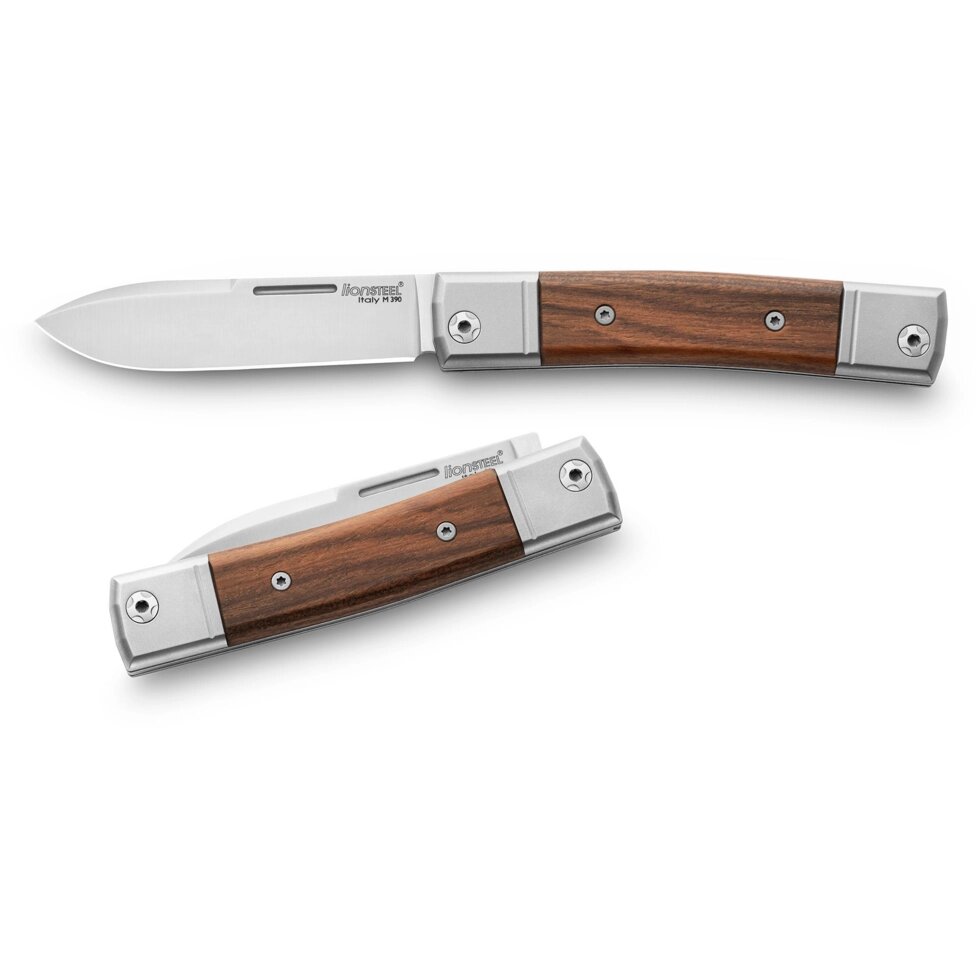 Складной нож LionSteel BestMan Drop, сталь M390, рукоять Santos wood от компании Admi - фото 1