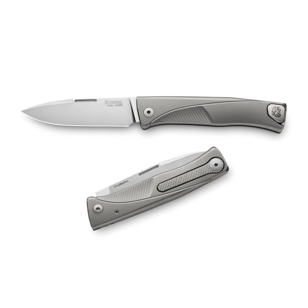 Складной нож LionSteel Thrill, сталь M390, рукоять Grey titanium от компании Admi - фото 1