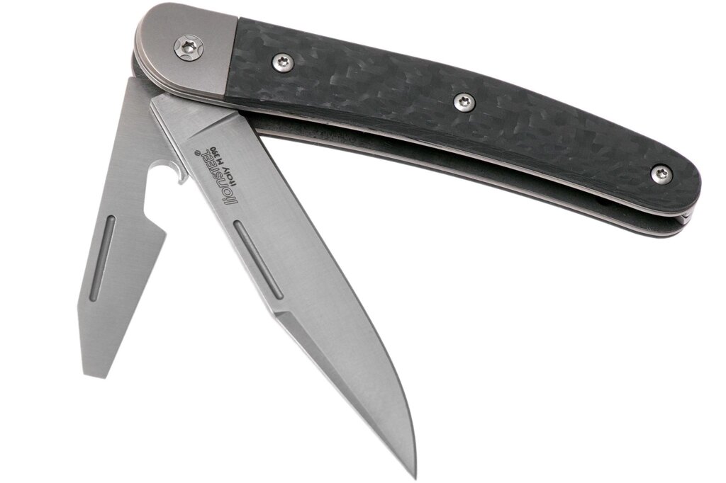 Складной нож-мультитул Lionsteel Jack 2, сталь M390, рукоять карбон от компании Admi - фото 1