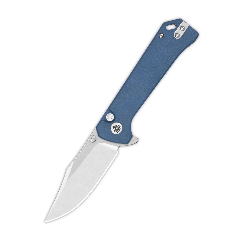 Складной нож QSP Grebe, сталь Sandvik 14C28N, рукоять микарта, синий от компании Admi - фото 1