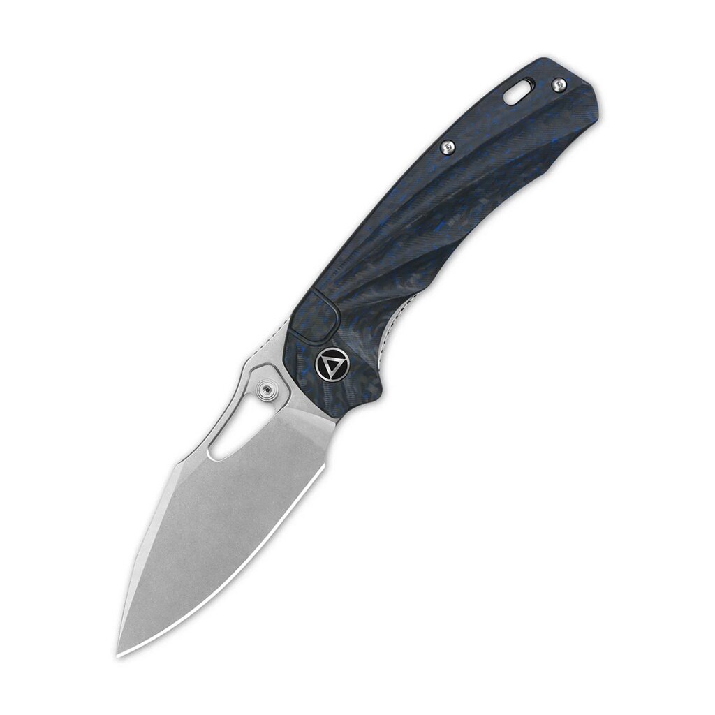 Складной нож QSP Hornbill, сталь Sandvik S35VN, рукоять карбон, черно-синий от компании Admi - фото 1