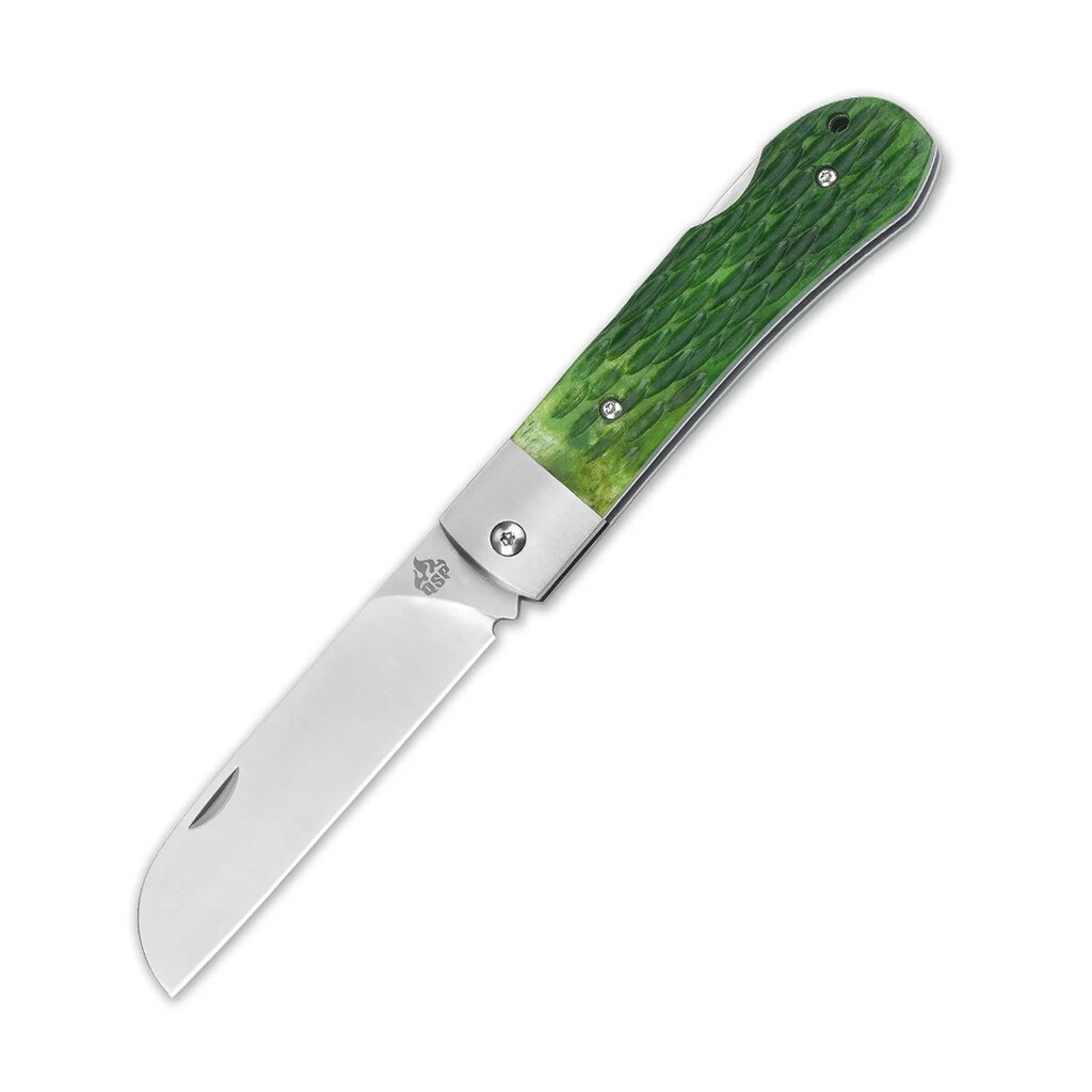 Складной нож QSP Knife Worker, сталь N690, рукоять кость, зеленый от компании Admi - фото 1