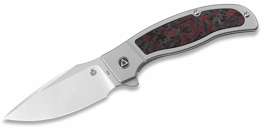 Складной нож QSP Legatus QS136-B, сталь M390, рукоять титан/карбон от компании Admi - фото 1