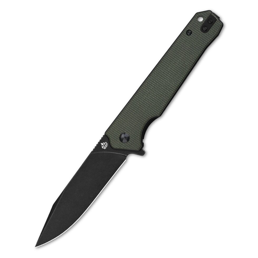 Складной нож QSP Mamba V2 Black, сталь D2, рукоять микарта от компании Admi - фото 1