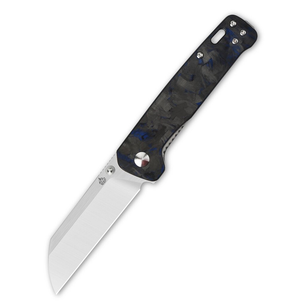 Складной нож QSP Penguin QS130-TBL, сталь D2, рукоять карбон от компании Admi - фото 1