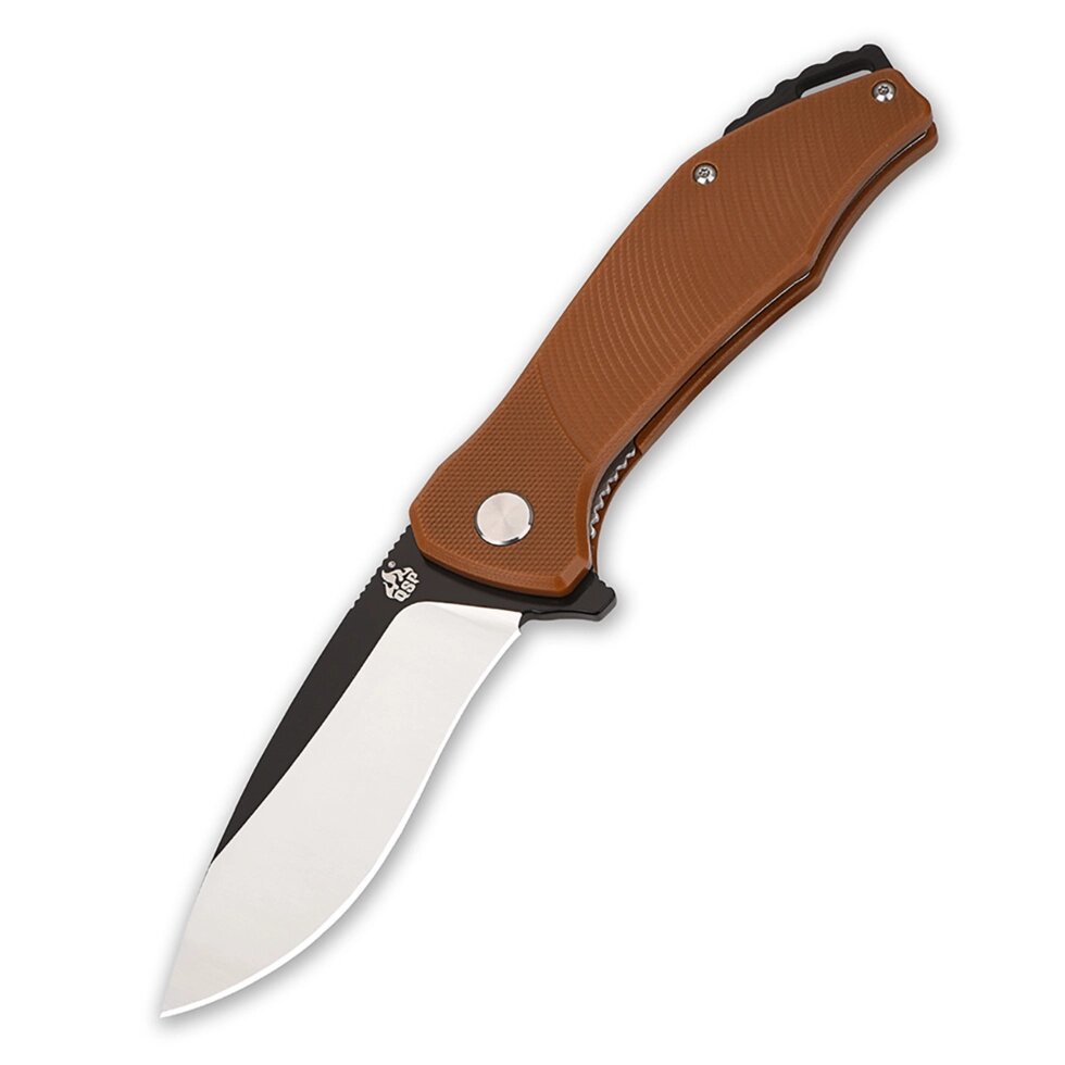 Складной нож QSP Raven, сталь D2, рукоять G10, коричневый от компании Admi - фото 1