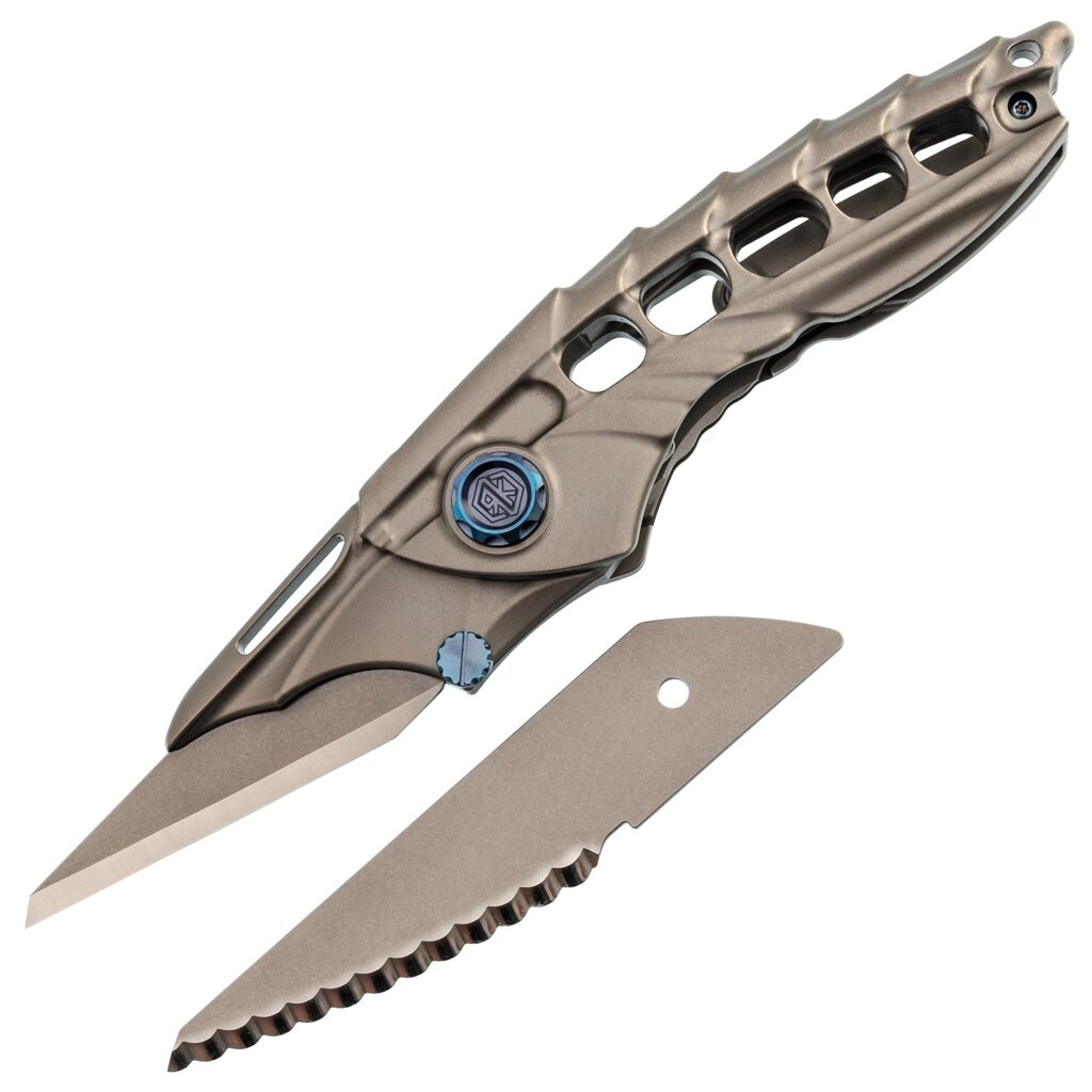 Складной нож Rike Knife Alien, сталь M390, рукоять титан от компании Admi - фото 1