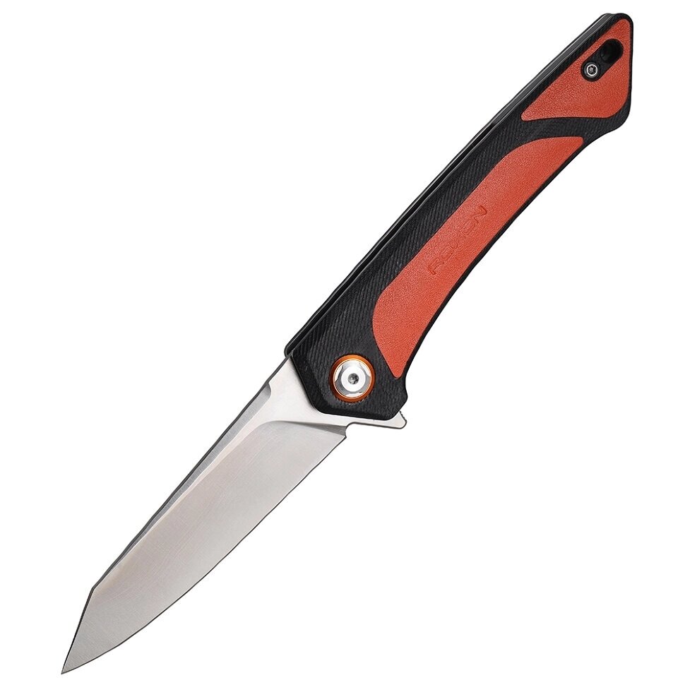 Складной нож Roxon K2, сталь D2, рукоять G10/кожа, оранжевый от компании Admi - фото 1