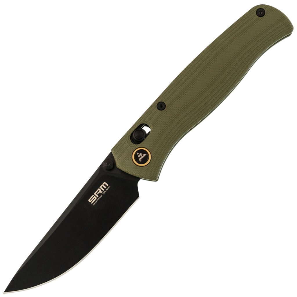 Складной нож SRM 255I-GP, сталь 10Cr15CoMoV PVD, рукоять OD Green G10 от компании Admi - фото 1