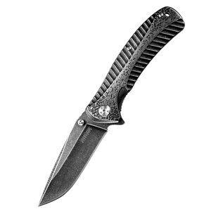 Складной нож Starter KERSHAW 1301BW, сталь 4Cr14 с покрытием BlackWash, рукоять нержавеющая сталь