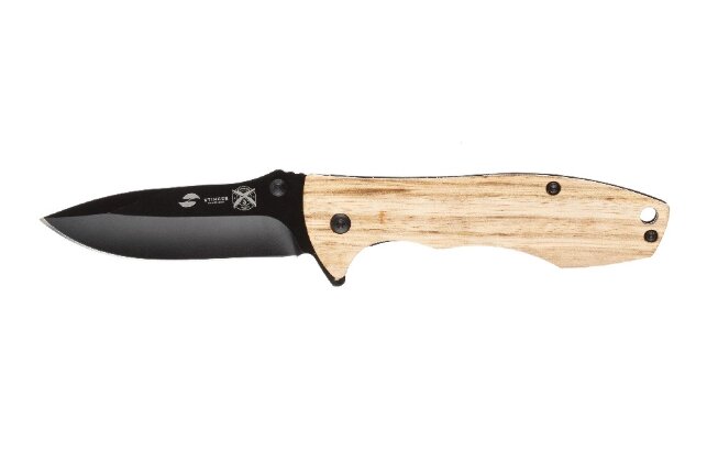 Складной нож Stinger FK-632ZW, сталь 3Cr13, рукоять дерево от компании Admi - фото 1