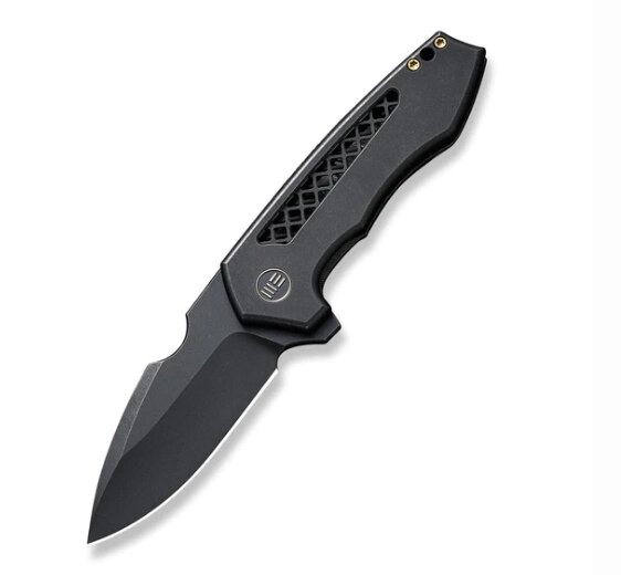 Складной нож WE Knife Harpen Black, сталь CPM-20CV, рукоять титан от компании Admi - фото 1