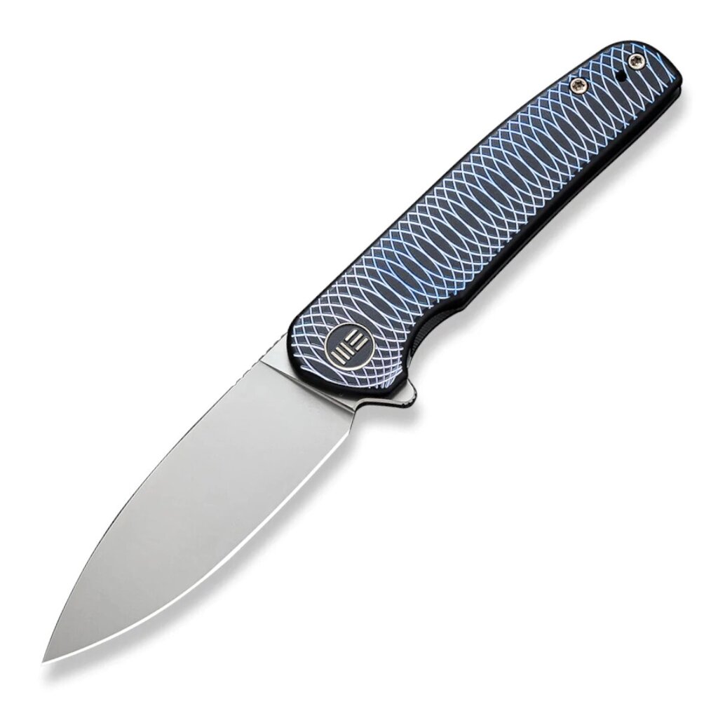 Складной нож We Knife Shakan Blue, сталь CPM-20CV, рукоять титан от компании Admi - фото 1