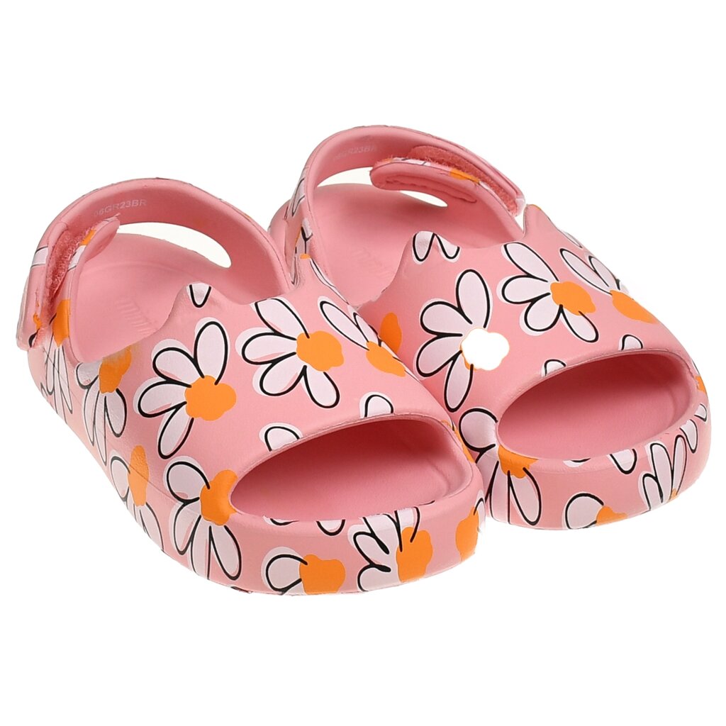 Сланцы-сандалии на липучке с ромашками, розовые Melissa от компании Admi - фото 1