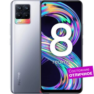 Смартфон realme 8 128GB Серебряный "Отличное состояние"