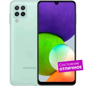 Смартфон Samsung Galaxy A22 128GB Мятный "Отличное состояние"