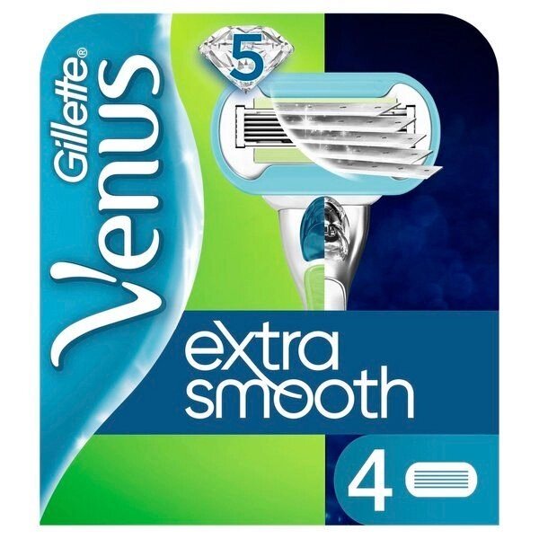 Сменные кассеты для бритвы Gillette Venus (Жиллетт Винус) Embrace, 4 шт от компании Admi - фото 1