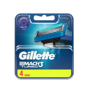 Сменные кассеты для бритья Gillette Mach3 Turbo (4 шт)