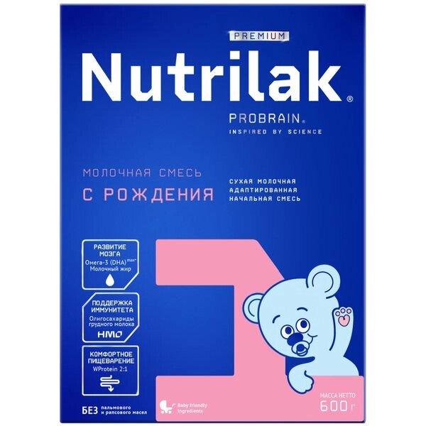 Смесь Nutrilak (Нутрилак) Premium+ 1 молочная сухая адаптированная начальная 600 г от компании Admi - фото 1
