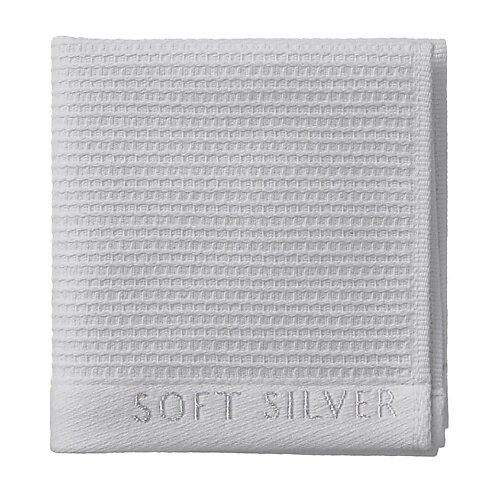SOFT SILVER Антибактериальная махровая салфетка для массажа и пилинга, 30х30 см. Цвет: «Благородное серебро» (серый) от компании Admi - фото 1