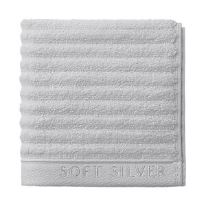 SOFT SILVER Антибактериальная махровая салфетка для ухода за лицом, 30х30 см. Цвет: Благородное серебро»серый)
