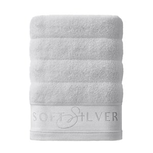 SOFT SILVER Антибактериальное махровое полотенце для тела, 70х140 см. Цвет: Благородное серебро»серый)