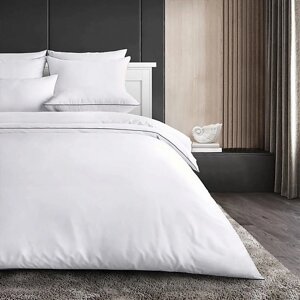 SOFT SILVER Антибактериальный комплект постельного белья Antibacterial Bed Linen Set, 1,5-спальный. Цвет: Альпийский снег»белый)