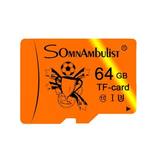 Somnambulist CLASS10 U3 Карта памяти TF 128 ГБ 64GB 32GB 16GB Совместимый регистратор вождения Micro-SD Flash Карта памя