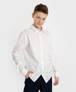 Сорочка с вышивкой на манжете для мальчика белая Button Blue (176*92*75(M