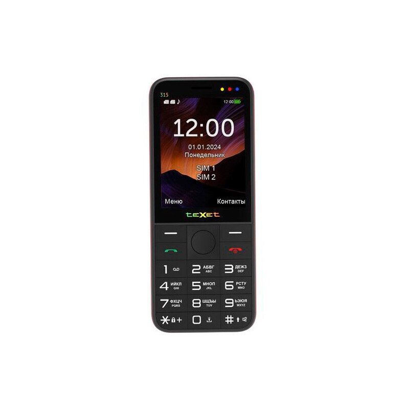 Сотовый телефон teXet TM-315 Black-Red от компании Admi - фото 1