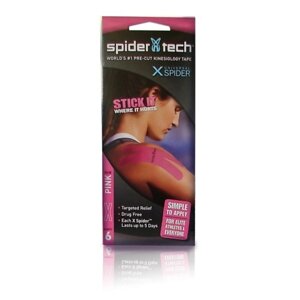 SPIDERTECH Тейп преднарезанный 6 штук черный