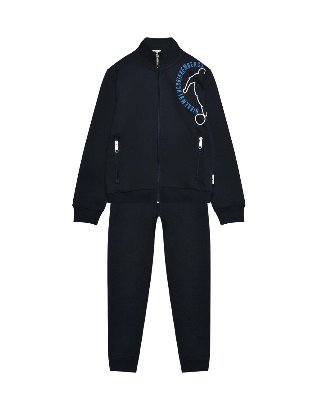Спортивный костюм куртка с принтом футболиста + брюки, темно-синий Bikkembergs от компании Admi - фото 1