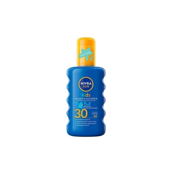 Спрей солнцезащитный цветной SPF30 Sun Kids Nivea/Нивея фл. 200мл (85403) от компании Admi - фото 1