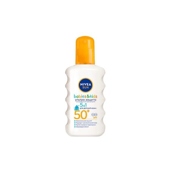 Спрей солнцезащитный Ультра защита SPF50+ Kids Sun Nivea/Нивея фл. 200мл (85847) от компании Admi - фото 1