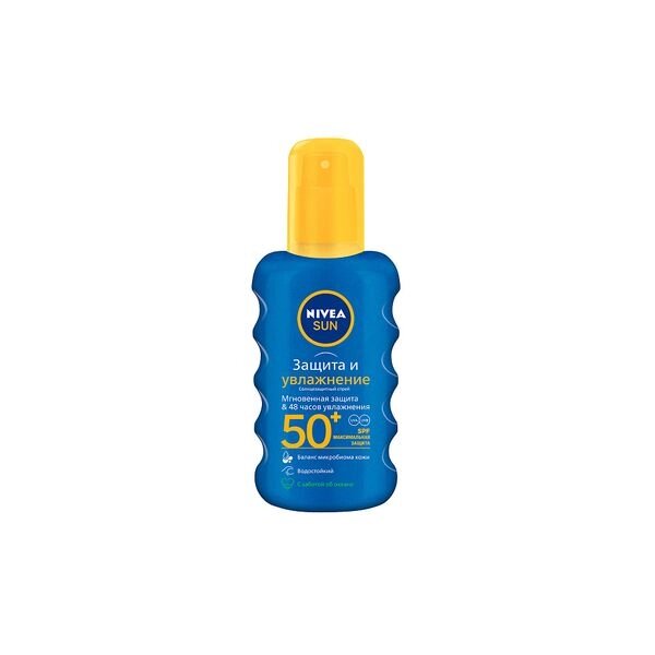 Спрей солнцезащитный увлажняющий SPF50+ Sun Nivea/Нивея фл. 200мл (85669) от компании Admi - фото 1