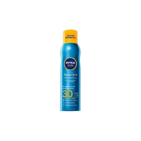 Спрей сухой солнцезащитный Защита и легкость SPF30 Sun Nivea/Нивея фл. 200мл (80476) от компании Admi - фото 1