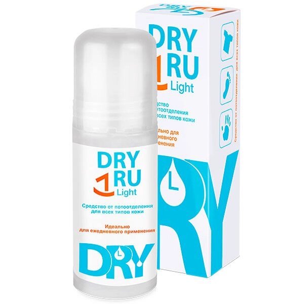 Средство от потоотделения для всех типов кожи Light Dry Ru/Драй Ру 50мл от компании Admi - фото 1