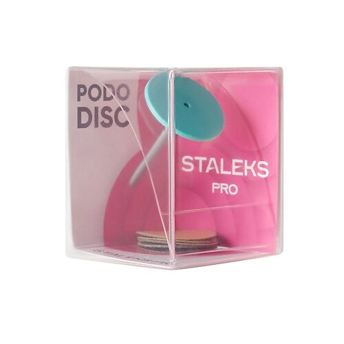 STALEKS Диск педикюрный пластиковый Staleks Pro M со сменным файлом, 180 грит 1 от компании Admi - фото 1