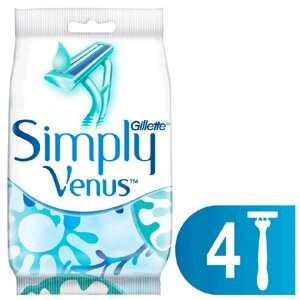 Станок для бритья женский одноразовый Gillette Simply Venus-2 (4 шт)